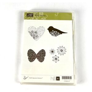 STAMPIN UP Punch Potpourri Hostess Set of‎ 4 Stamps 120124 RETIRED CRACKED CASE